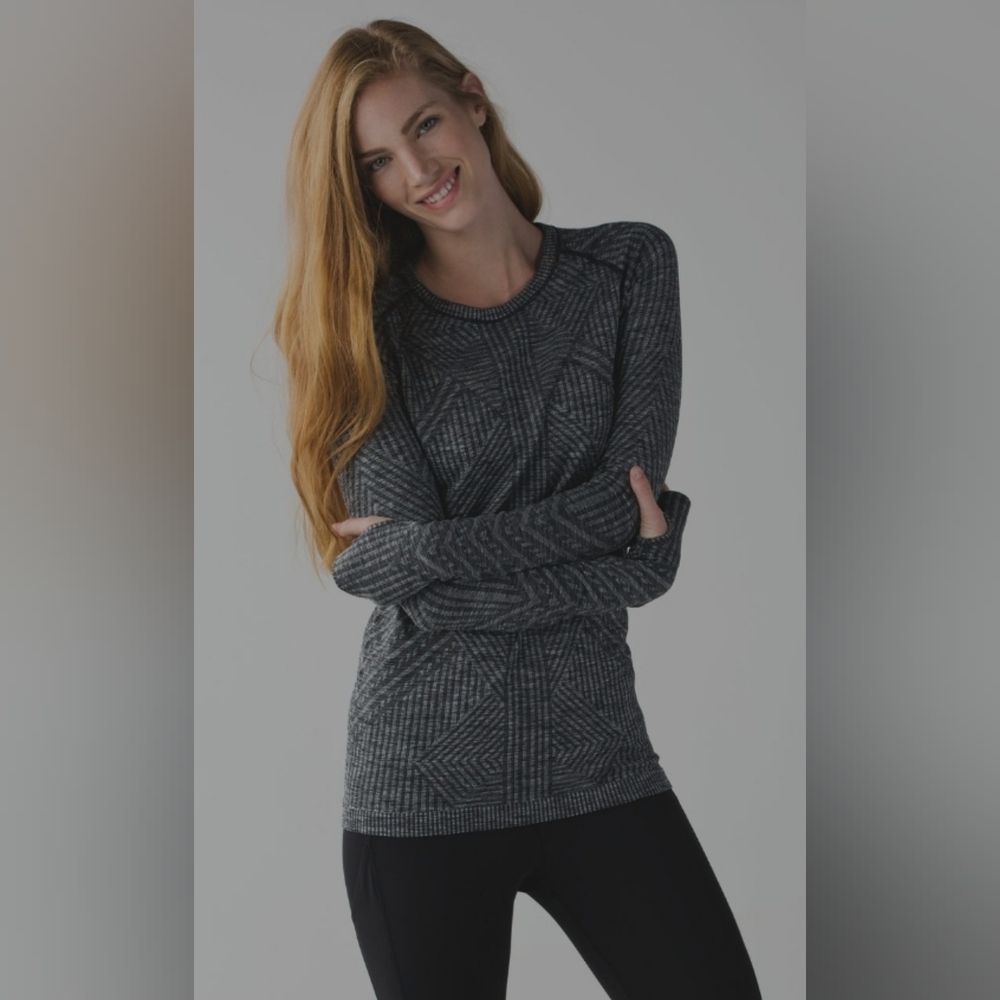 Lululemon Rest Less Pullover Heathered Black Size 8